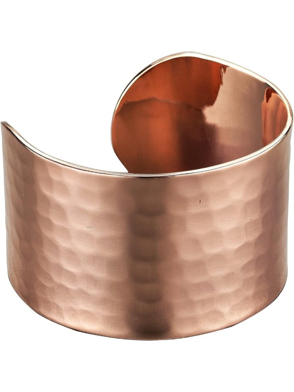 Handmade Copper Cuff Bracelet for Women - Adjustable, Hammered, Non-Magnetic